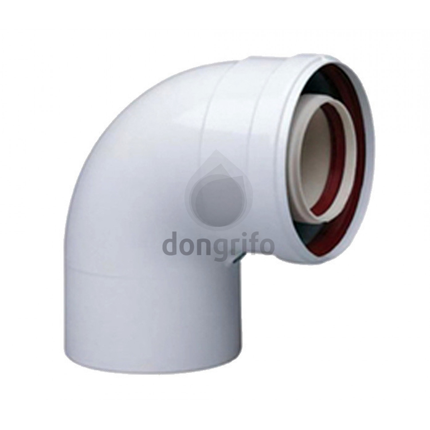 codo concéntrico para chimenea estanca 60/100