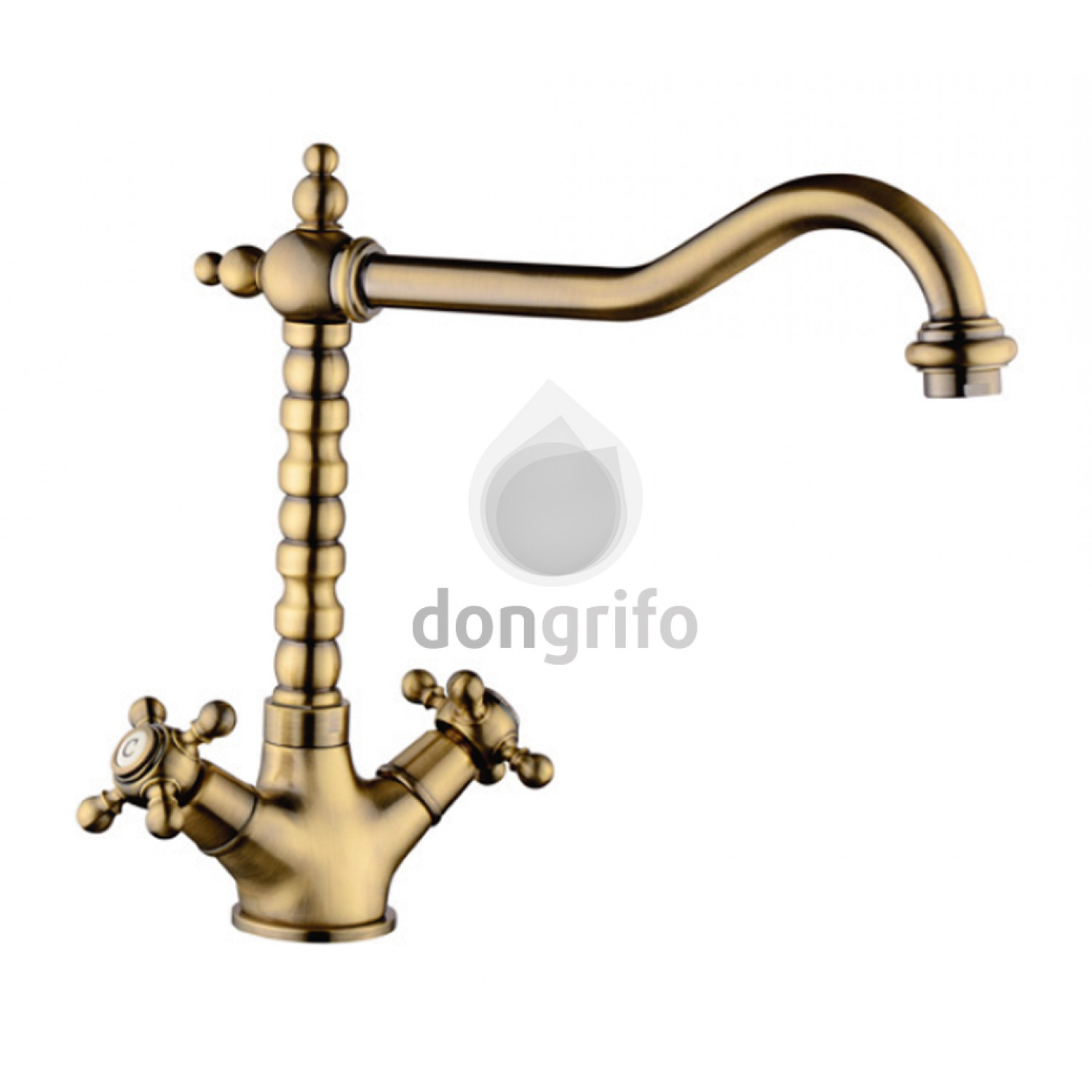 granada retro bronce grifo de cocina monoblock de fregadero