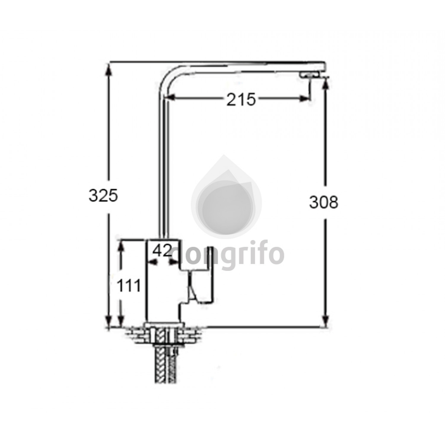 grifo fregadero cocina maxi4 b plus esmebra monomando EM 14MA4BPN
