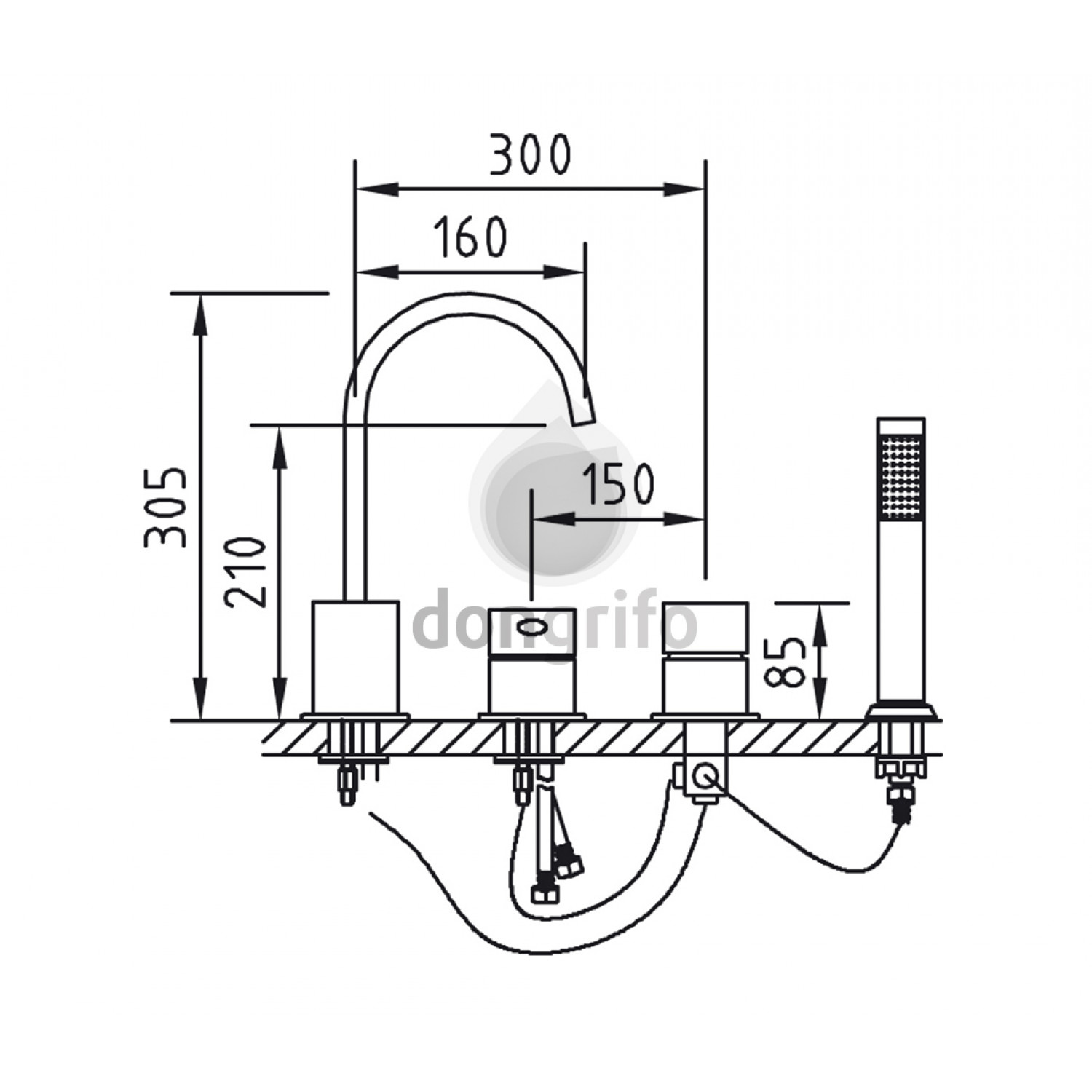 grifo monomando lavabo peluqueria lavacabezas clever mikura 97955 dongrifo  ikura