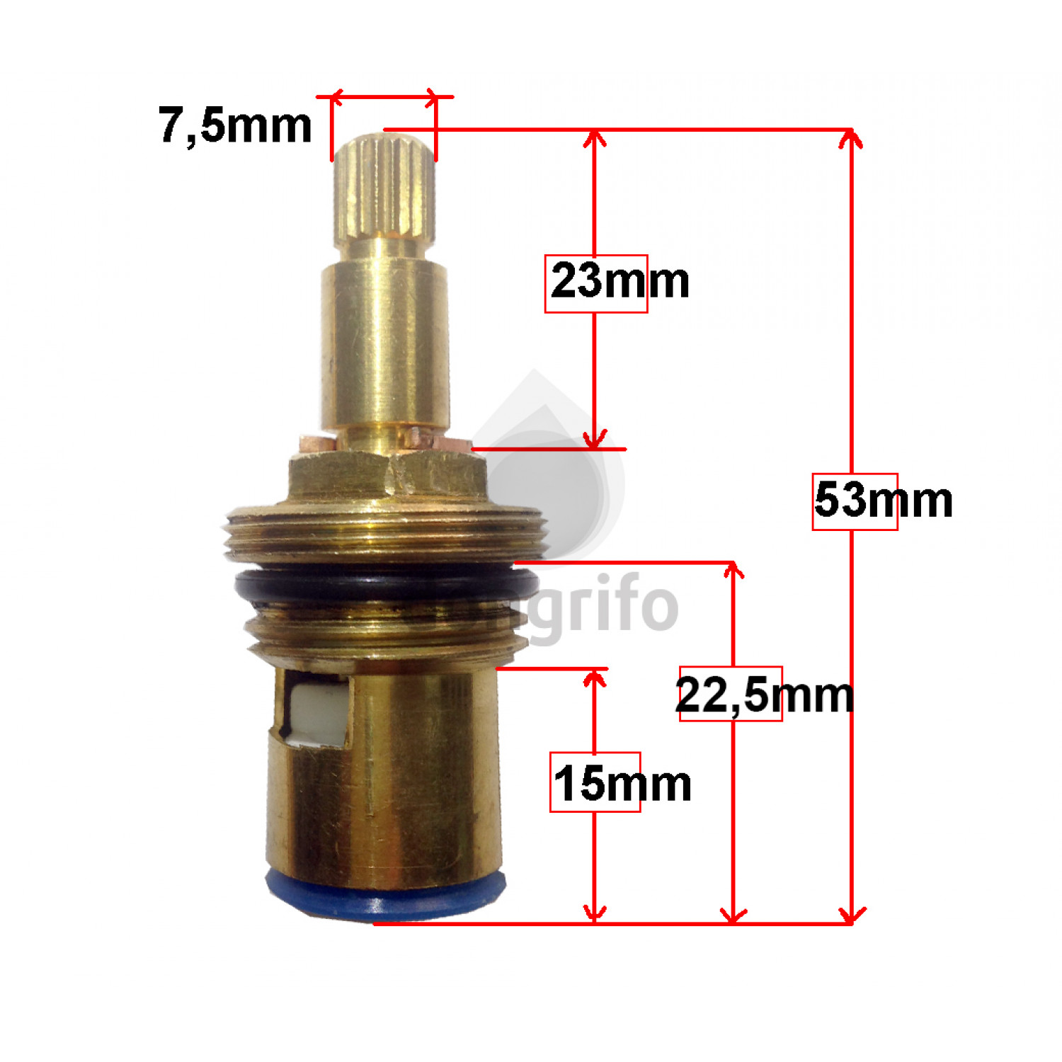 de 1/2 para grifos de de vuelta