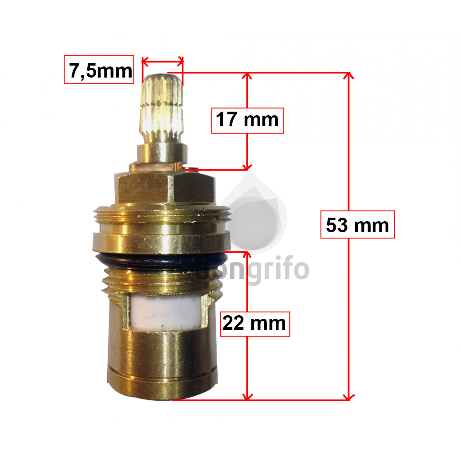 montura ceramica corta cartucho grifo em-moce clv-96208 z20