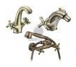 CONJUNTO OMEGA  BRONCE DUCHA+LAVABO+BIDE