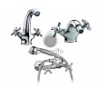 CONJUNTO OMEGA CROMO DUCHA+LAVABO+BIDE