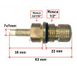 MONTURA CERAMICA 1/2" CUADRADA