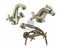 CONJUNTO OMEGA  BRONCE DUCHA+LAVABO+BIDE