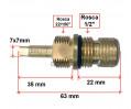 MONTURA CERAMICA 1/2" CUADRADA